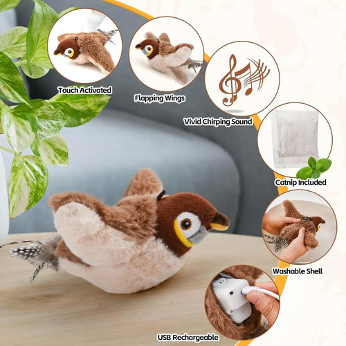 Interactive Cat Toy - Moving Bird